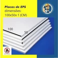 10 Placas de Isopor Antichamas Espessura 10mm