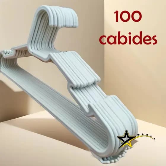 KIT 100 CABIDES BRANCOS COMBATE PREMIUN ORGANIZADOR DE ROUPAS