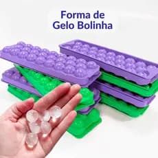 KIT C/ 04 FORMAS DE GELO ESFERA FORMATO BOLA PLÁSTICO DRINKS FESTA SORVETE