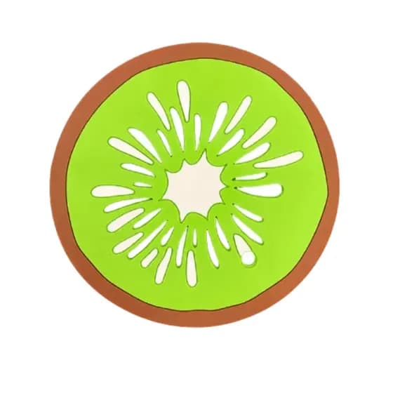Descanso De Panela Silicone Formato de Frutas Kiwi Antiaderente Resistente e Flexível Kehome