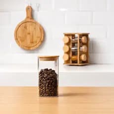 Pote de Vidro Hermético Borossilicato Transparente 350ml Mantimentos Grãos Decoração Cozinha