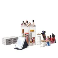 Kit Blogueira Penteadeira Completa 7 Itens Organizadores de Maquiagem