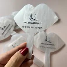 Espelho de bolsa KIT COM 100 formato MINI BOCA COM CABO personalizado acrilico mimo