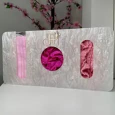Organizador de TOUCAS/MÁSCARAS/LUVAS personalizador SUPORTE TRIPLO acrílico beleza clinica studio consultorio