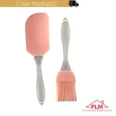 Kit Pincel e Espátula para Cozinha Profissional Espátula para bolo