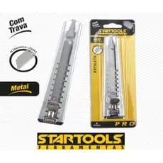 Estilete Com Lâmina 15cm Em Metal Startools Profissional Com Trava Multiuso Universal Resistente