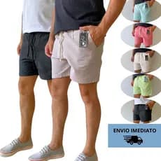 Short Mauricinho Masculino De Linho Básico