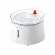 FONTE DE ÁGUA PET COM BOMBA SEM FIO, BANDEJA PORCELANA, ULTRA SILENCIOSA PARA CÃES GATOS, LUZ LED INTELIGENTE HOMERUNPET