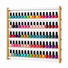 Expositor de Esmaltes Esmalteira Modelo Industrial Salão De Beleza Kit Spa Moderno Parede