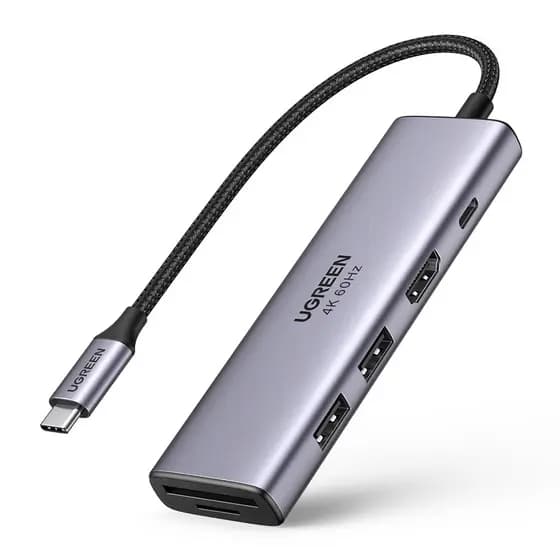 Hub Usb C 3.0 Ugreen Adaptador 6 em 1 Porta Carregamento Pd