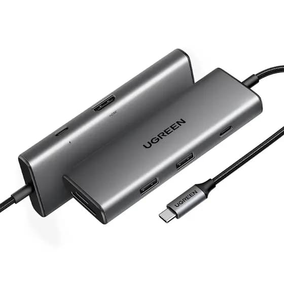 Hub Multifuncional Ugreen 7 em 1 p/USB-C Cinza