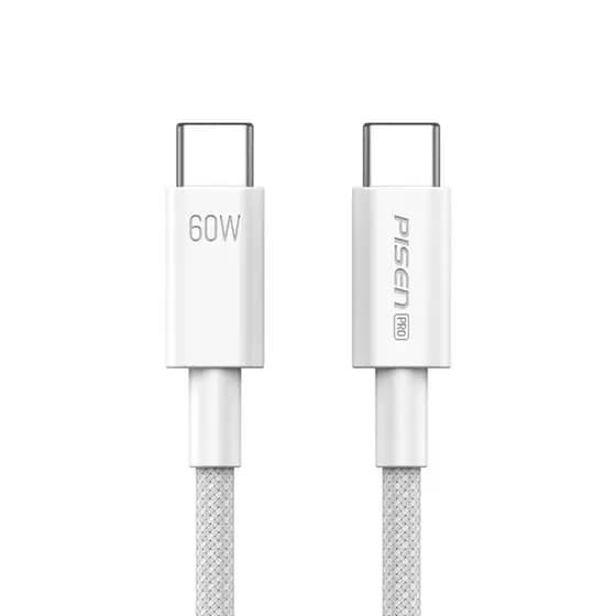 Cabo Usb C para Usb C Pisen Macho Máx. 60W 2Metro Cinza