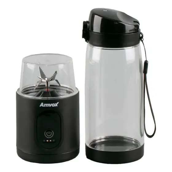 Liquidificador Portátil Alq 0108 Bivolt Preto Blender Amvox