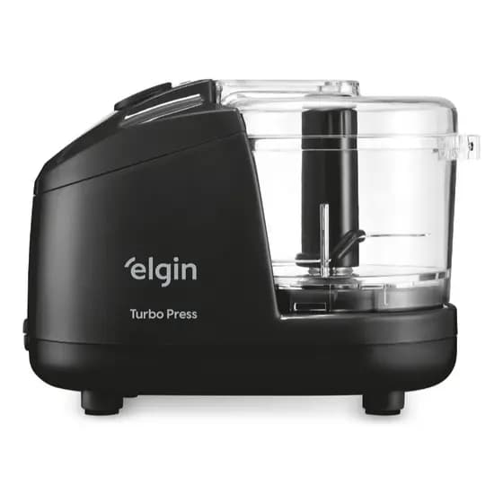 Mini Processador Elgin Turbo Press 150w 127V Triturador Elétrico Pica Alho Cebola Temperos BPA Free