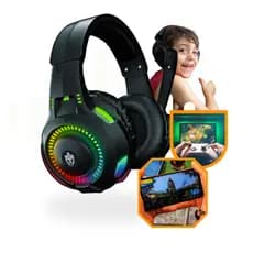 Fone Headset Gamer RGB LED PC PS4 PS5 Xbox Notebook Microfone P2 Adaptador P3 1,8m