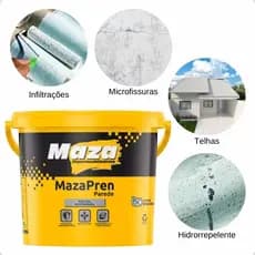 Mazapren Parede Branco Impermeabilizante Acrílico 3,6L ou 18kg Tintas Maza