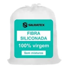 Fibra Siliconada Para Enchimento Branca Refil Almofada Travesseiro Anti Alérgico Silicone Virgem Macio Puff Estofado