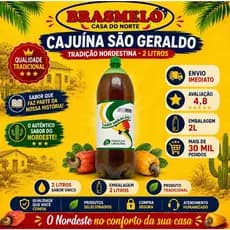 Refrigerante Cajuína São Geraldo - O Verdadeiro Sabor do Caju - 2 Litros