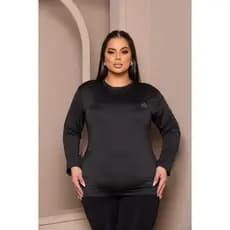 Camisa Blusa Térmica Plus Size Unissex Proteção Solar UV Manga Longa Tecido Gelado Gordinhas