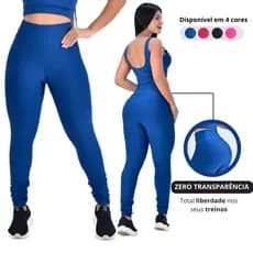 Calça Legging Feminina Para Treino Supléx Zero Transparência Cós Alto