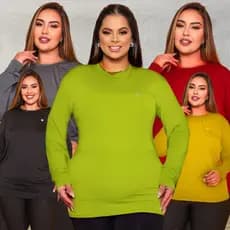 Camiseta Blusa Térmica Plus Size Unissex Proteção Solar UV Manga Longa Tecido Gelado Atacado
