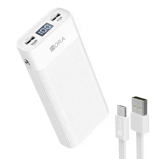 Power Bank 20000mAh 1HoraBateria Portátil Gar117b Branco