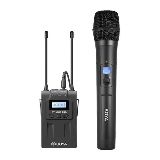 Sistema Microfone Vocal Sem Fio Boya By-WM8 Pro-K3 Uhf Preto