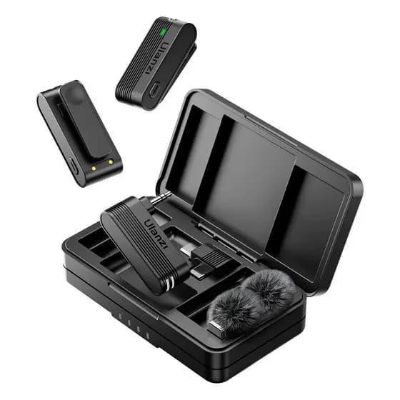 Microfone Sem Fio Ulanzi A100 Usb C Lapela Android Preto