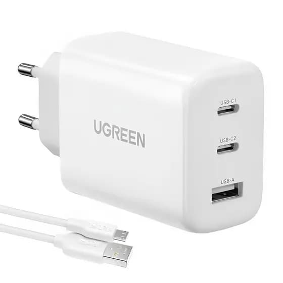 Carregador Usb Ugreen Usb A/C 65W + Cabo Usb A/Micro Usb (K-4726-5871)
