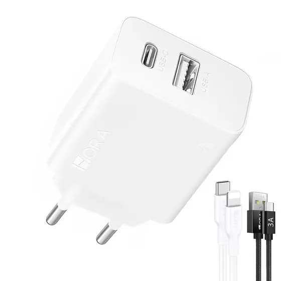 Carregador 1Hora Pd 20W Tipo A/C+Cabo para  iPhone (K-6581-5882)