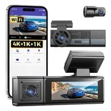 Câmera Veicular Azdome M500 3 Canais 4k WiFi 1080p GPS Dual