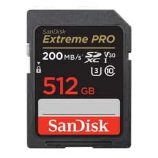 Cartão de Memória Sandisk 512gb Cartão Sd Extreme Pro 200Mbs
