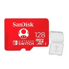 Cartão Memória SanDisk MicroSDXC 128GB Nintendo Switch +Case