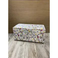 Puffe bau 90 x 40 x 40 cm reforçado sala quarto decorativo Bomberinho