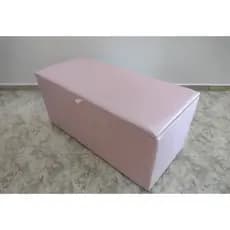 Organizador puffe baú decorativo  ROSA BABY 90 X 40 X 40 CM