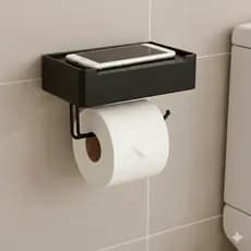 Porta Lenços E Papel Higiênico Com Fixação 3m Arthi Black Esse é o Original