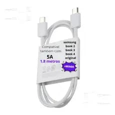 Cabo Carregador Samsung 5a 140w Book 2 Book3 Book4 Ultra Original