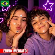 Seca Espinha Estrela e Coração Metalizado Patch Pimple Hidrocoloide