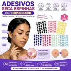 Adesivos em Formato de Estrela - Secativos para Espinhas - 40 unidades