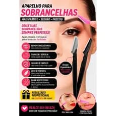 Navalhete para Sobrancelha Inox Aparador de Pelos Facial - Lâmina de Aço Inoxidável