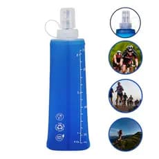 Kit 2 Garrafa De Água Hidratação Dobrável Silicone Squeeze 250ml/500ml