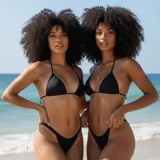Conjunto Biquíni Feminino Cortininha Asa Delta com Forro