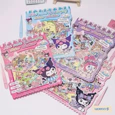 Mini Livro  8 Cenários Cartela de Adesivo Com Pinça DIY Kawaii Presente Criativo Papelaria