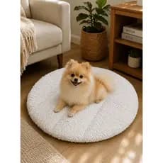 Cama Colchonete Caminha Pet Redonda Luxo Sherpa Super Quentinha Macia Confortável para Cães e Gatos