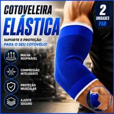 Par Cotoveleira Compressão Elástica Ortopédica Para Academia e Tendinite