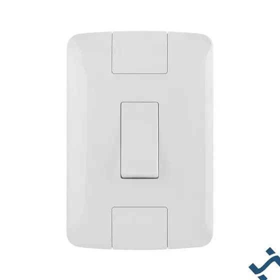 Kit com 50 Conjuntos 4x2 com 1 Interruptor Simples 6 A 250 V Tramontina Aria Branco