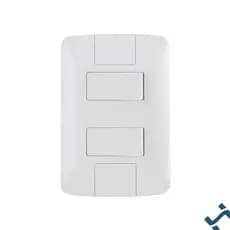 Kit com 30 Conjuntos 4x2 com 2 Interruptores Simples 6 A 250 V Tramontina Aria Branco