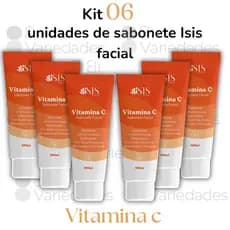 Kit 6 Sabonete Isis 100ml Vitamina C, Isis