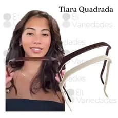 Tiara cabelo Quadradas óculos estilosa feminina blogueira coloridas