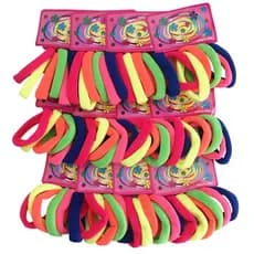 72 Elásticos Coloridos Elástico Rabico Xuxinha Xuxa Para Cabelo Tipo Meia Atacado